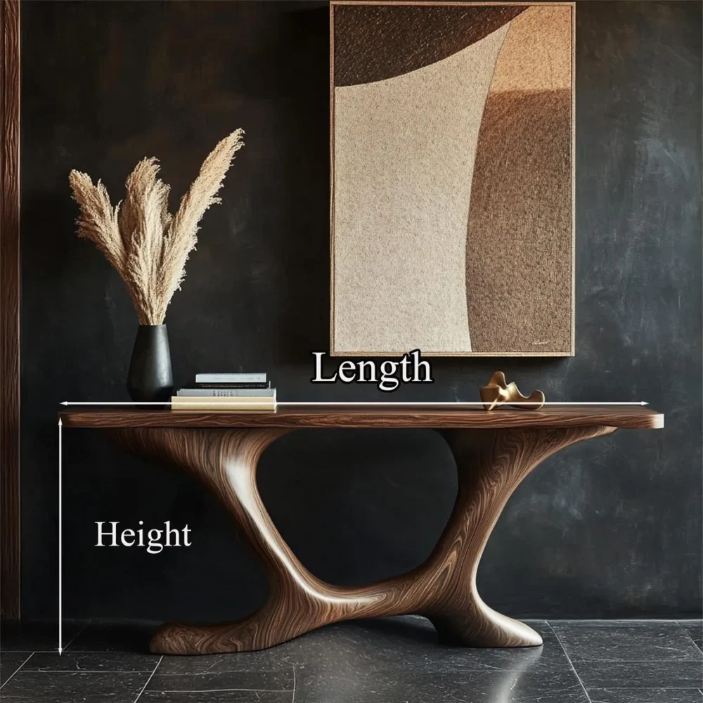 Vintage‑Style Narrow Console — Solid Wood Entry Table - Image 3
