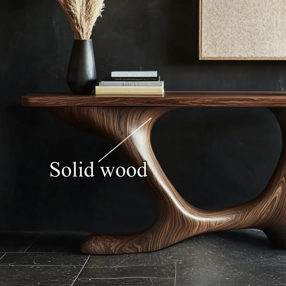 Vintage‑Style Narrow Console — Solid Wood Entry Table - Image 4