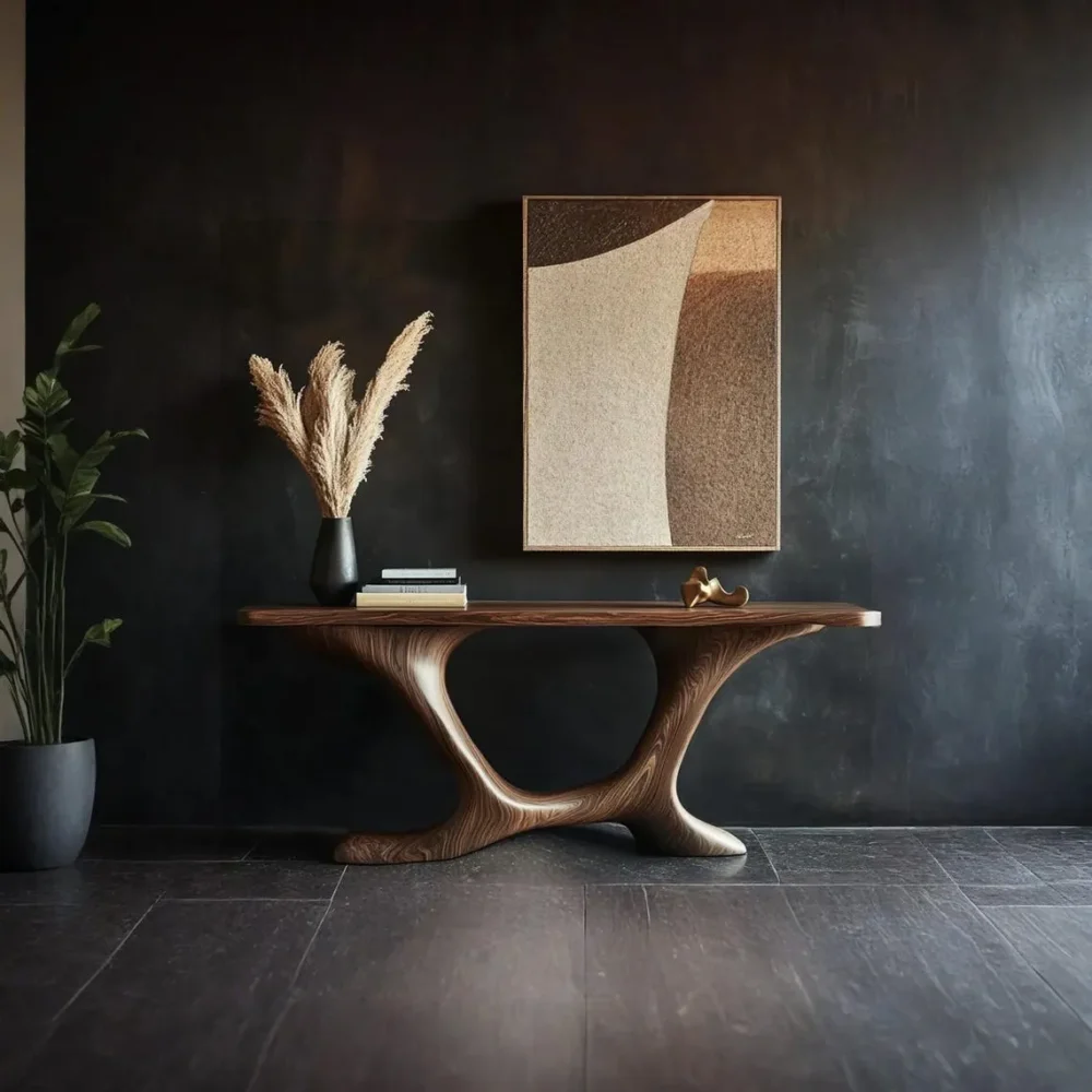 Vintage‑Style Narrow Console — Solid Wood Entry Table - Image 6