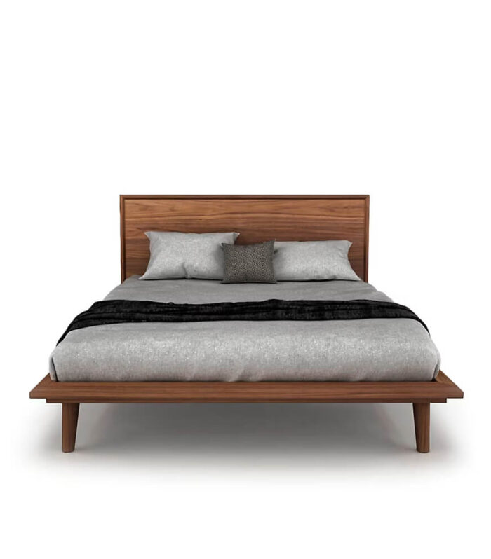 Herman Platform Bed — Light Natural Walnut