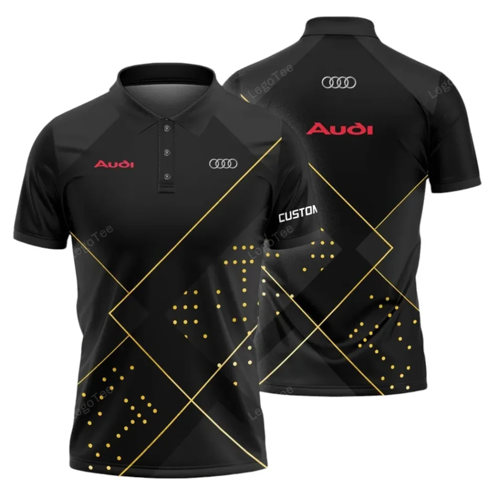 Modern Design Coupe Polo Shirt, Sporty Casual Polo For Car Lovers CAR11403032504