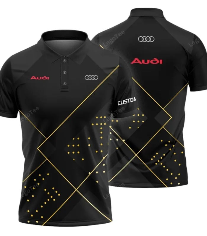 Modern Design Coupe Polo Shirt, Sporty Casual Polo For Car Lovers CAR11403032504